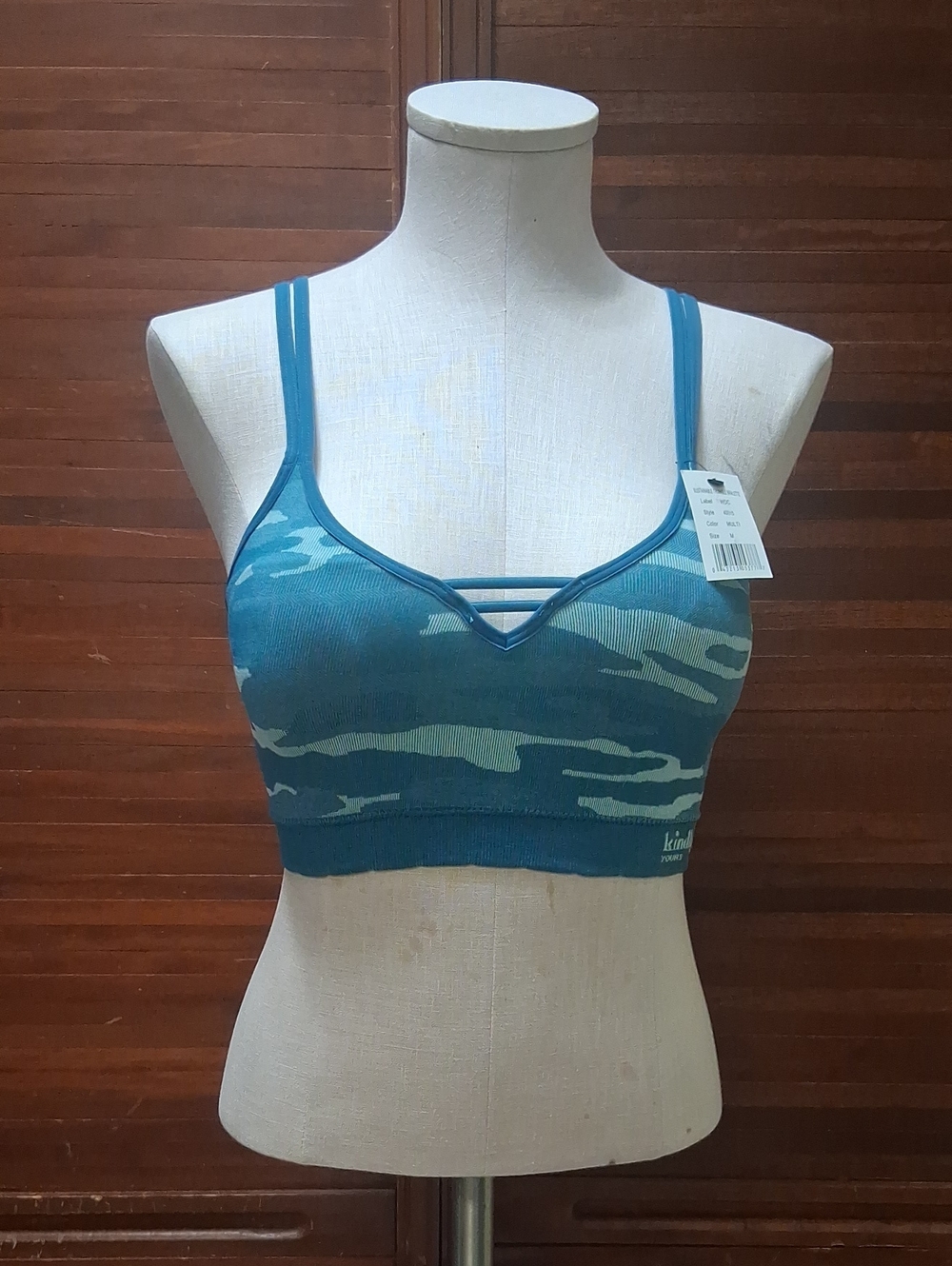Women's M Kindly Camo Sports Bra NWT